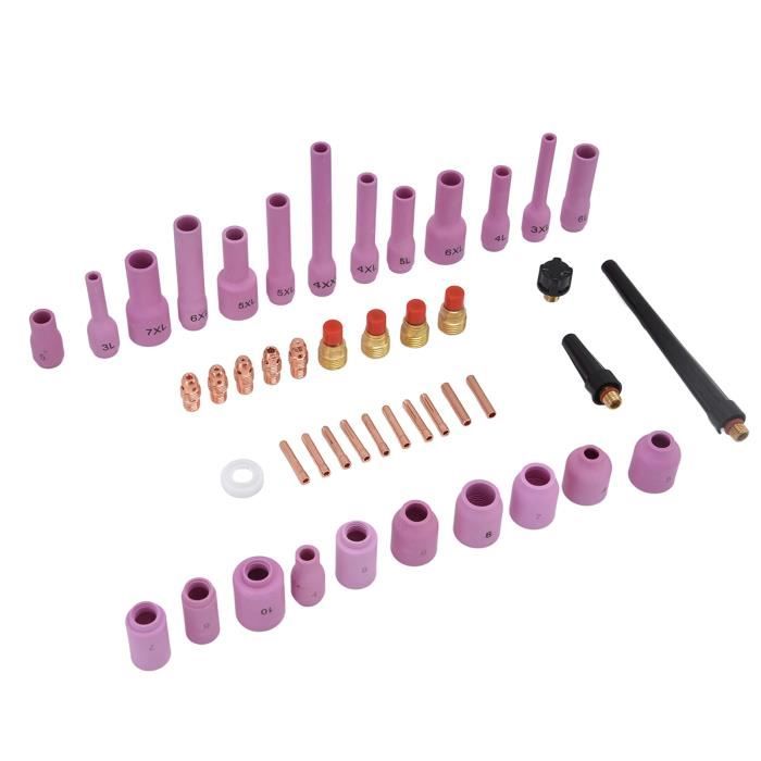 STAHLWERK Kit Premium 14 Pièces Lentilles Gaz TIG Verre - Buses, Douilles, Isolateur Et Adaptateur Pour Torches WP SR 17/18/26