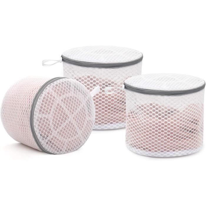 Lot De 3 Filets à Linge Pour Machine à Laver - 40x30 Cm - Fermeture Éclair - Pour Lingerie, Chaussettes