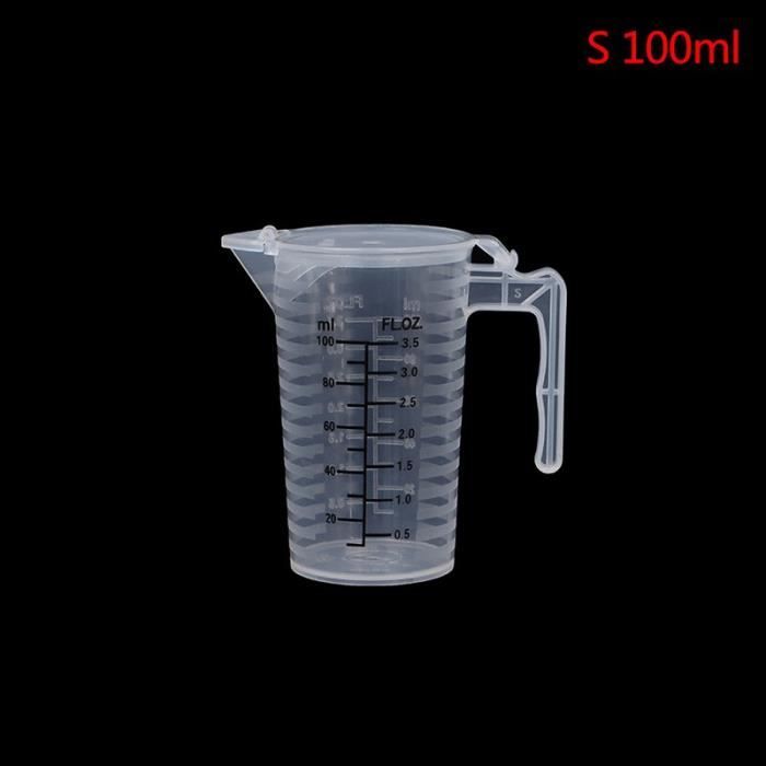 VERRE DOSEUR,1pcs 100mlTasse à mesurer graduée en plastique Transparent, 12510 pièces, 20