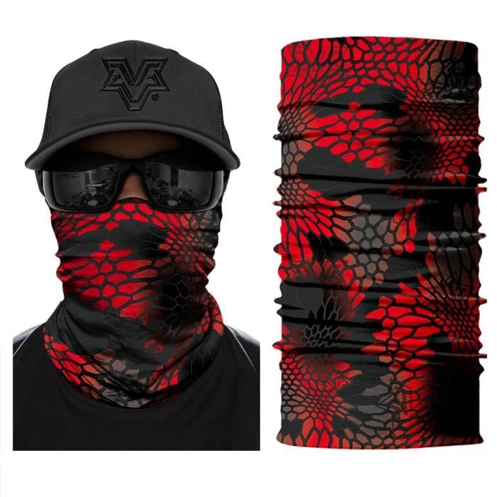 Cagoule à Thème de Crâne Foulard de Visage Bouclier de Pêche Cache-Soleil Couvre-Chef Masque
