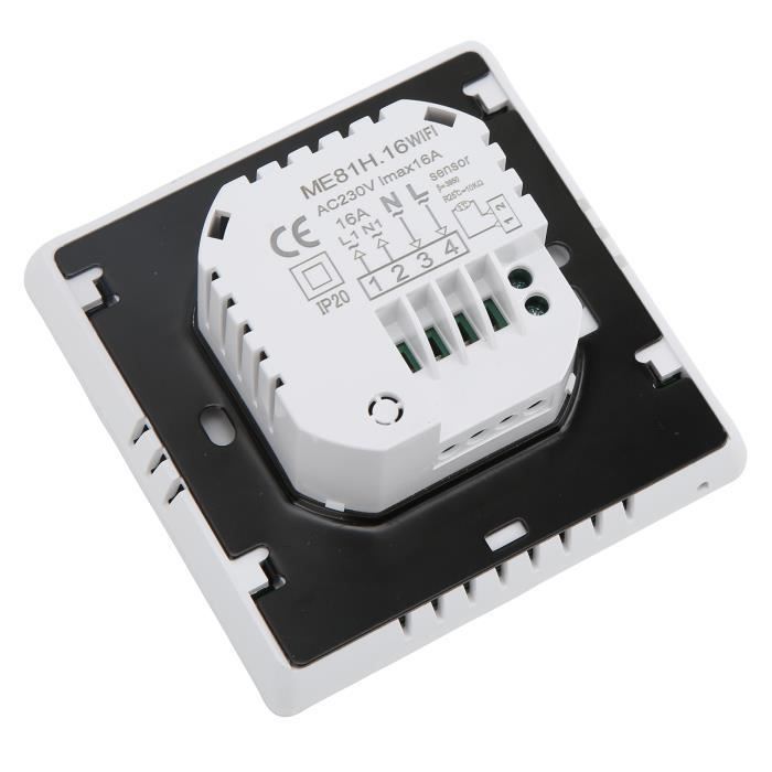 Thermostat Intelligent WiFi ME81H 5-90°C Tactile LCD - Compatible Tuya Chauffage Sol Chaudière