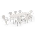 Table à rallonge - ARETA - LIPARI 2 - 180 x 250 x 90 cm - Blanc-1