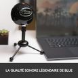Microphone USB Blue Snowball pour Enregistrement, Streaming, Podcast, Gaming sur PC et Mac - Noir-1