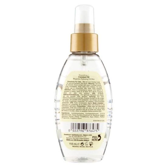 Organix Brume Huile Lait De Coco 118 Ml Achat Vente Lotion