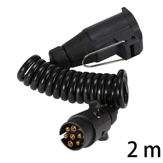 QWORK® Câbles d'Extension 2M pour Remorques avec Adaptateur