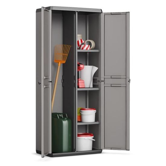Armoire de rangement utilitaire Più KETER 3 tablettes réglables