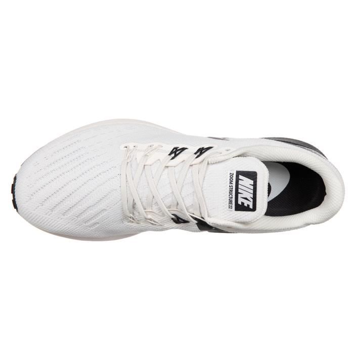 NIKE Baskets Air Zoom Structure 22 Homme Blanc et Noir