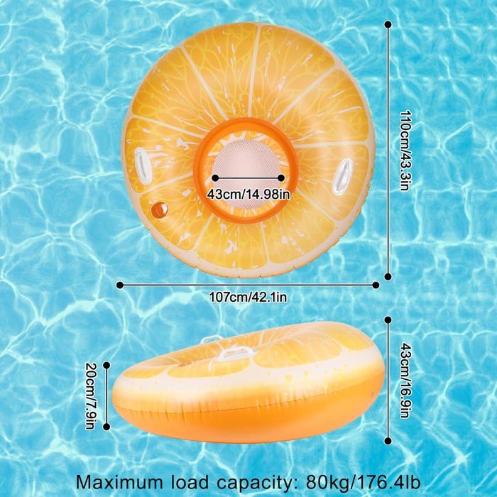 LUVTOY Matelas Gonflable Piscine 185x170 Cm – Avec Coussin Détachable, Porte-gobelets, Hamac D'eau Tropical – Adulte Et Enfant