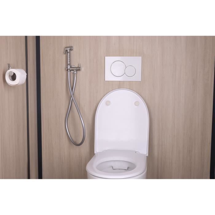 Kit Hygiène WC Confort avec Robinet + Support + Flexible + Douchette -  Arrivée Encastrée NOYON & THIEBAULT - Cdiscount Bricolage