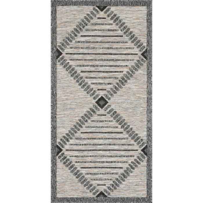Tapis intérieur extérieur motif losange - NAZAR RUGS - 70x140 cm ...
