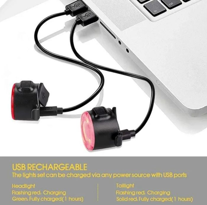 Kit Éclairage Vélo - KOSIIL - Arrière - Rechargeable USB - IPX5 Etanche -  4-6 Modes d'éclairage - Cdiscount Sport