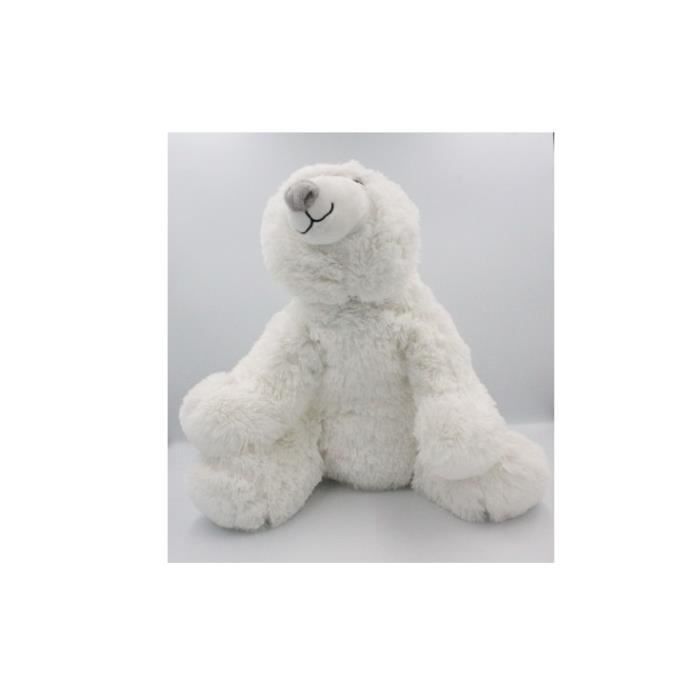 Peluche XL H60cm blanc - Gadget et Jeux Pas Cher