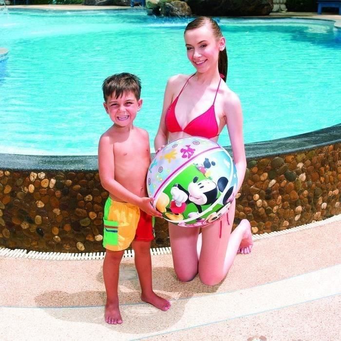 Jouet de plage - Disney - Ballon gonflable Mickey Minnie - Diamètre 33 cm -  Mixte - Rouge et blanc - Cdiscount Jeux - Jouets