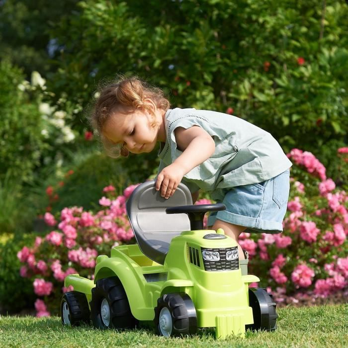 ECOIFFIER Porteur tracteur remorque vert 85 cm 4359AL Avec un coffre sous le siege inclinable. 12 36 mois. Origine France Cdiscount Jeux Jouets