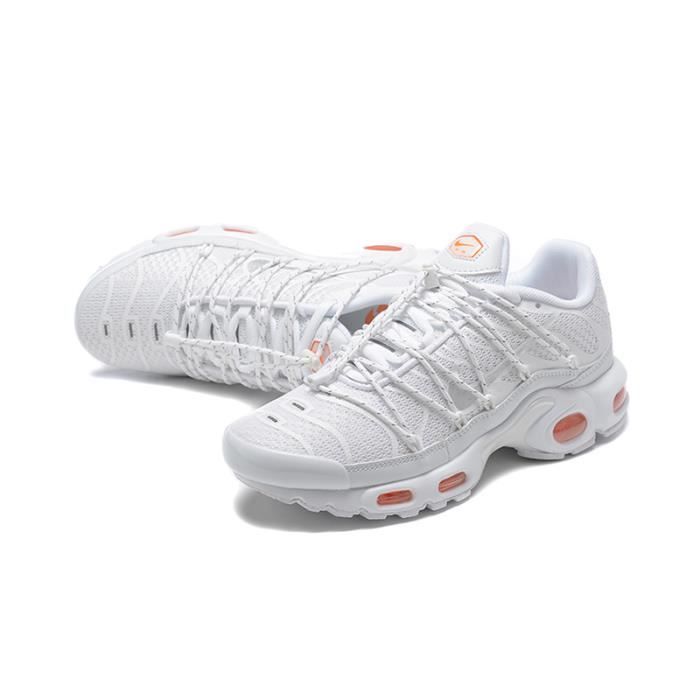 Baskets de Running Homme NIKE AIR MAX Tn Blanc AUTREMENT Lacets Adulte Mixte Synthetique Plat Cdiscount Sport