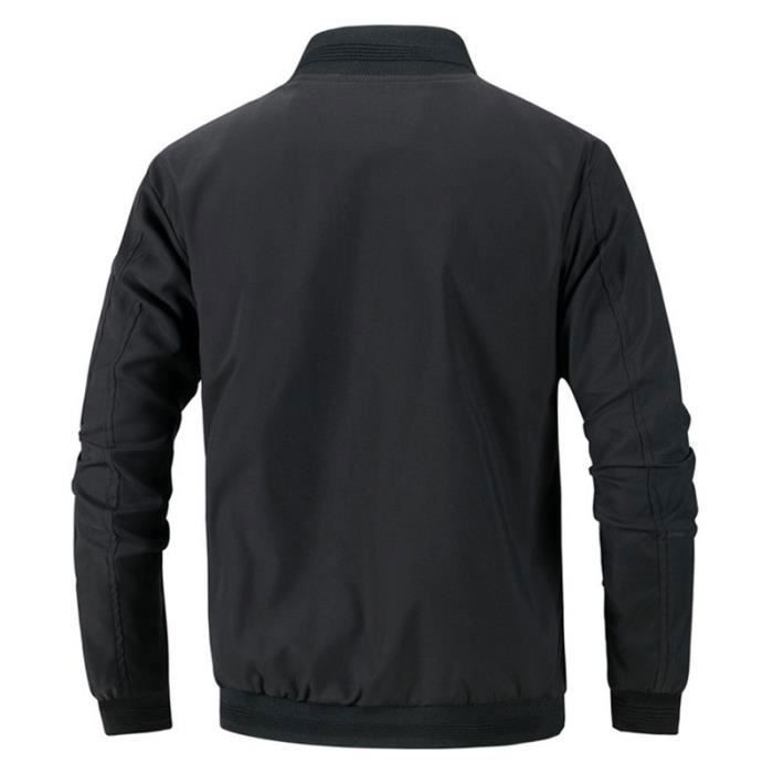 Veste A Capuche Homme Mi Saison Coupe Vent Leger Blouson Couleur Unie Bombers D'Extérieur Jacket Minimaliste Aviateur Classique Vestes Fashion Hauts Basique Manteau Décontractée Vetement