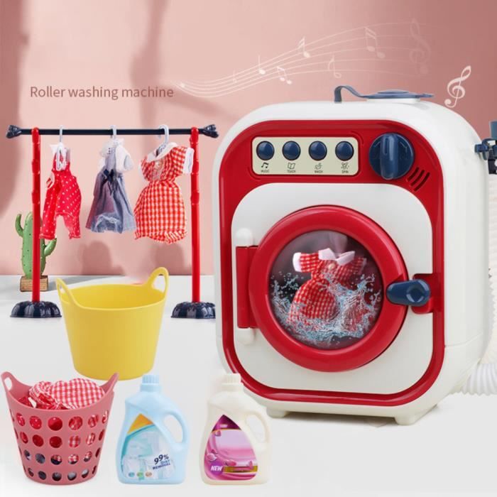 Machine à laver pour enfant en aluminium et métal rouge Kamomé