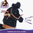 Cheval à Bascule Jouet PonyCycle Modèle U Noir avec Frein et Son Taille 3 pour les 3-5 ans-2