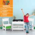 Ensemble table et chaise - Baby Vivo - Max - Multifonctionnel - Plateau tournant - Boîtes en tissu-2