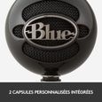 Microphone USB Blue Snowball pour Enregistrement, Streaming, Podcast, Gaming sur PC et Mac - Noir-2
