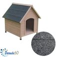 Rouleau d'étanchéité en feutre bitumé - DSTOCK60 - 5m² - Gris sablé - Idéal pour toit plat, terrasse, cabane-2