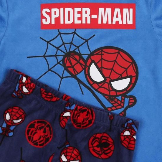 Robe De Chambre Garçon Spiderman L'Homme Araignée - 7-8 Ans - Multicolore - Cape Et Capuche Marvel