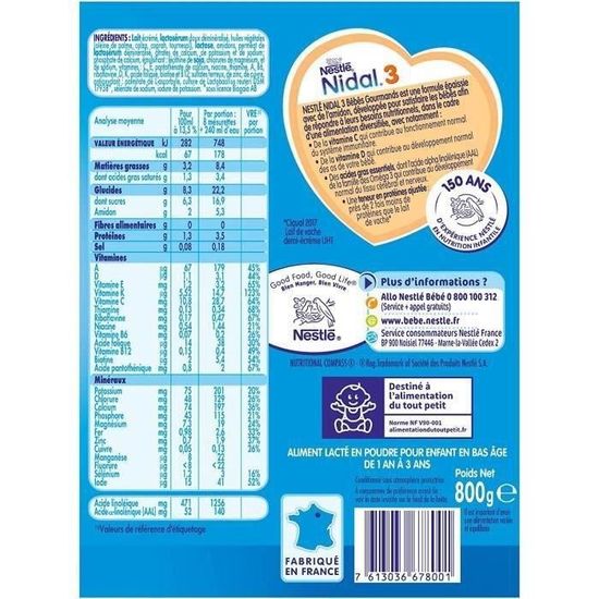 Nidal 3 Bebes Gourmands Lait En Poudre 3eme Age 800g Achat Vente Lait De Croissance Nidal 3 Bebes Gourmands Lait En Poudre 3eme Age 800g Cdiscount Pret A Porter