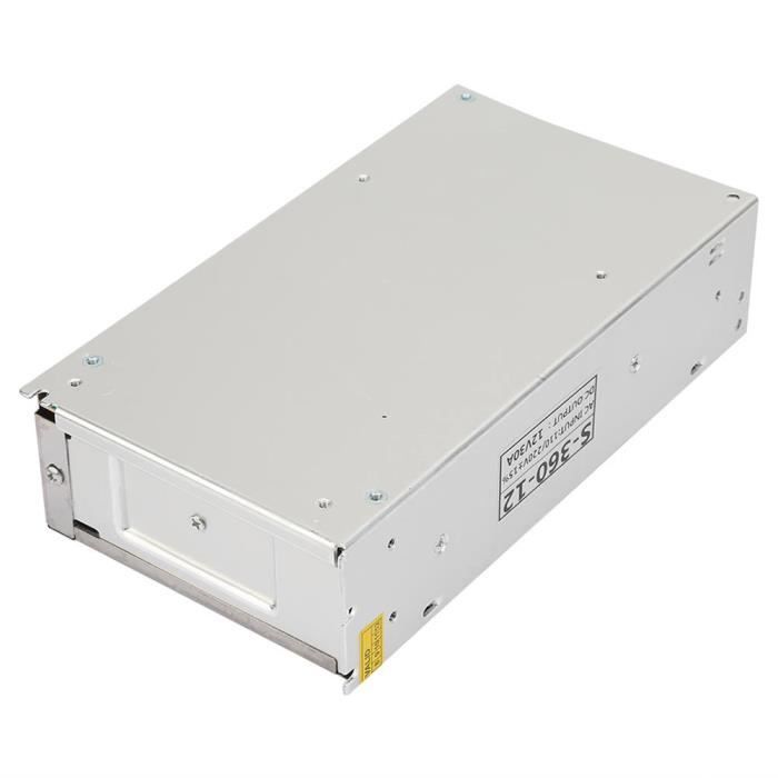 Adaptateur Alimentation 12V 30A Universel Régulé - Pour LED, Éclairage, Etc. - Neuf