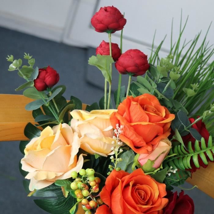 Orange Unique Orange Artificial flowers Wedding Party Bouquet