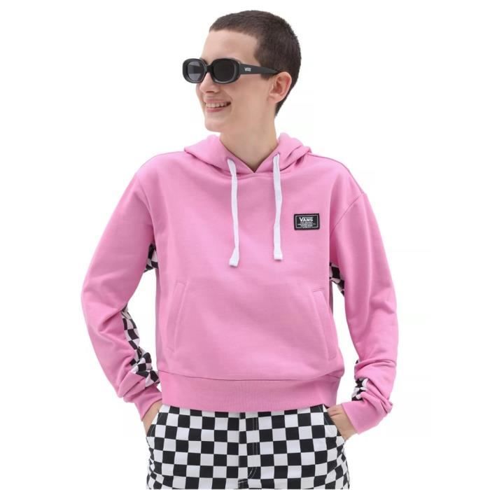 Sweats VANS Boom Boom Check Hoodie Rose Femme Adulte Sweat Manches longues Col capuche Rose Cdiscount Pret a Porter