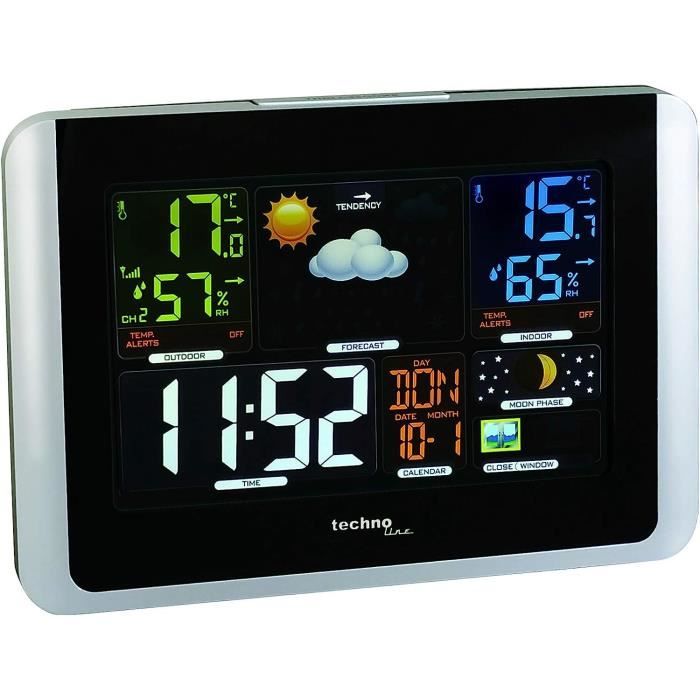 Radio-réveil Technoline WT487 Avec Charge Sans Fil Qi - Surface Inductive Rapide, Prise USB, 20 Stations Programmables - Design Bois Moderne - 2