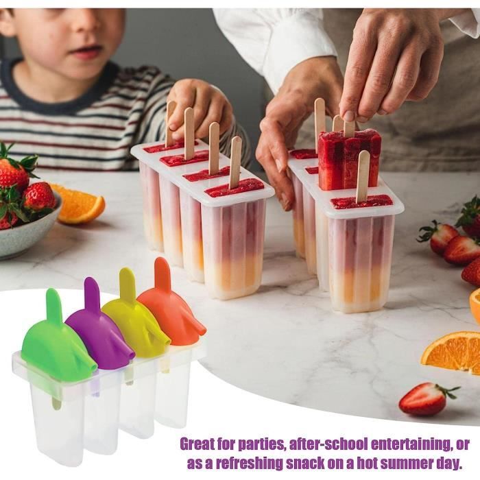 Moules à Glace En Acier Inoxydable Avec Couvercle - Réutilisables Pour Glaces, Fruits Et Chocolat