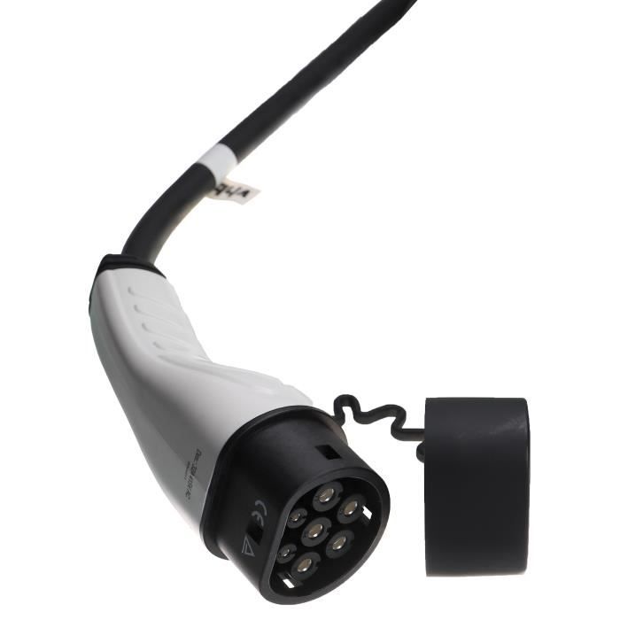 vhbw Câble de recharge type 2 vers type 2 compatible avec Renault Zoe  E-Tech voiture électrique - 3 phases, 32 A, 22 kW, 10 m