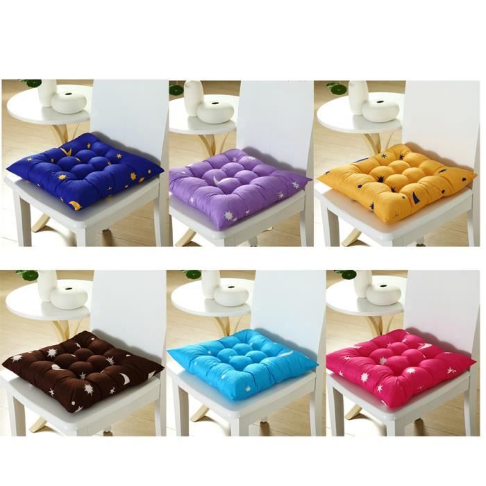 Galette de Chaise 45x45 Lot de 6, Coussin pour Salon de Jardin, Coussins de Chaise D'Inta Rieur avec AntidéRapant Lien, éPais Coton et Lin Galette de Chaise DéHoussable Brun