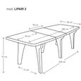 Table à rallonge - ARETA - LIPARI 2 - 180 x 250 x 90 cm - Blanc-3