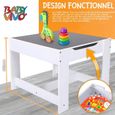 Ensemble table et chaise - Baby Vivo - Max - Multifonctionnel - Plateau tournant - Boîtes en tissu-3