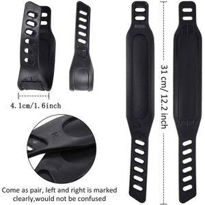 Sangles Pour Pédales De Vélo – Lot De 10 – Réglables, En Nylon Et Alliage Aluminium – Pour Vélos Fixie Et Home Trainer – Clips Sécurisés