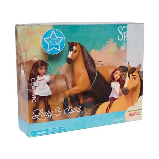 Spirit Figurine Cheval 18 Cm Et Poupee 12 Cm Lucky Spirit Cdiscount Jeux Jouets