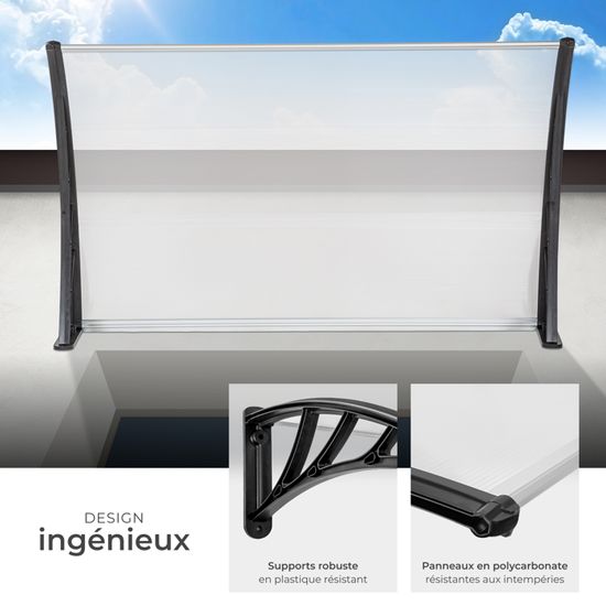 Tectake Marquise De Porte En Polycarbonate 120 Cm X 93 Cm Achat Vente Marquise Auvent Marquise Auvent 401264 Cdiscount