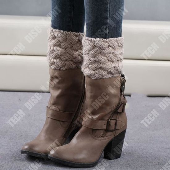 Pack 4 Paires De Guêtres Chaudes Pour Femmes Et Filles - Hiver, Couleurs Classiques, élastiques Antidérapantes