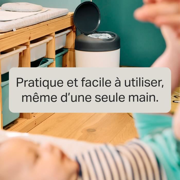 Starter Pack poubelle à couches Simplee gris + 6 recharges - Made in Bébé