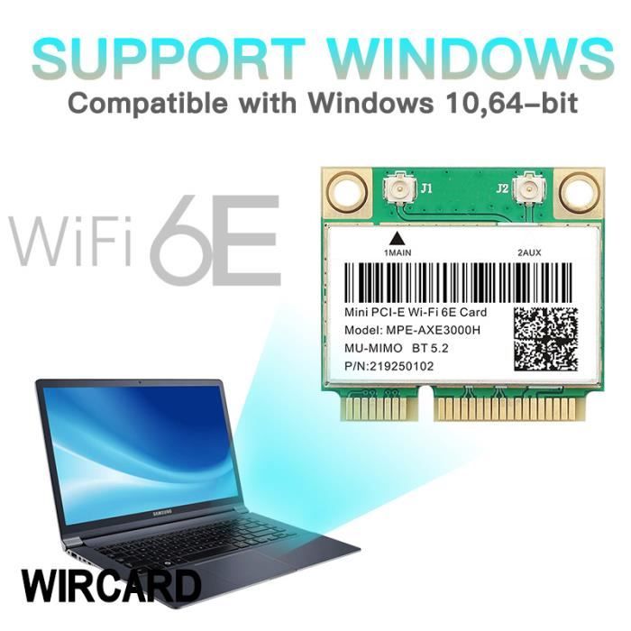 Wifi 6 mpe-ax3000h - Carte Wifi 6e Ax210hmw Mini Pci-e Intel Ax210