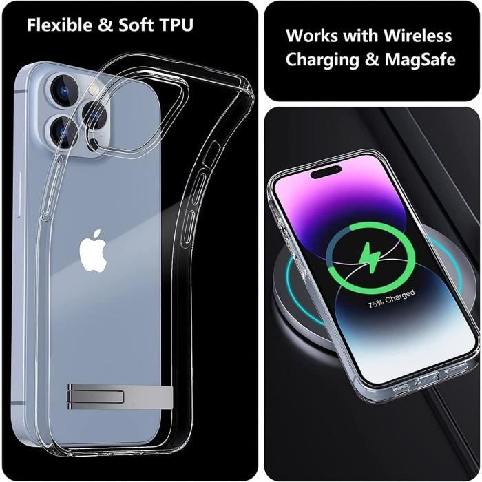Coque IPhone 14 Pro Max HTS - Silicone TPU Transparente - Anti-choc Souple