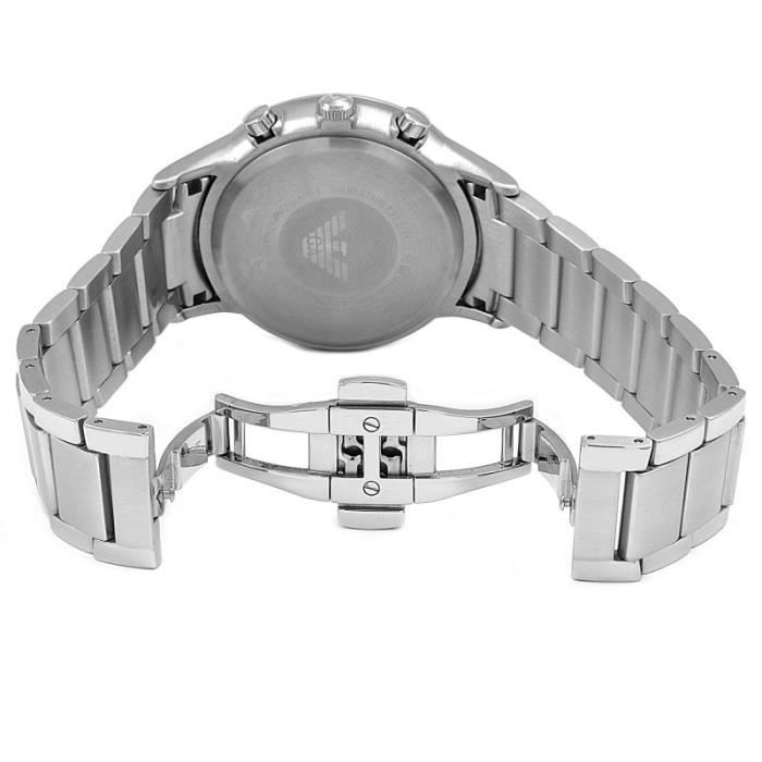 Montre EMPORIO ARMANI AR2448 Chronographe Etanche 5 ATM Verre saphir Argent Bleu Tendance Achat vente montre Homme Adulte Bleu Acier Cdiscount