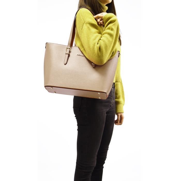 FiveloveTwo Sac Tote Femme Classique Pendentif - Fourre-Tout PU Cuir Bandoulière Réglable - Plusieurs Couleurs
