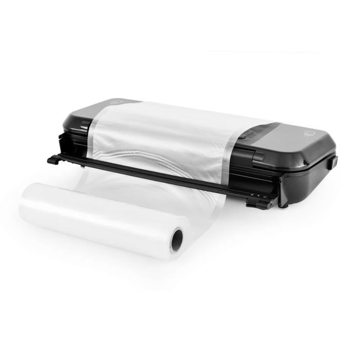 Machine sous vide tactile blanche avec rouleau de sacs