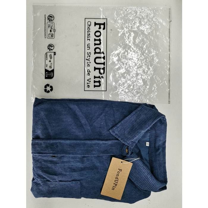 Chemise Velours Bleu Femme | Velours côtelé