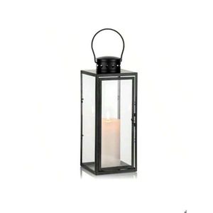 Lanterne Funéraire + Bougie Light Tribe (LT05) - Modèle Gris Argenté, Hauteur 27 Cm, Pour Cérémonies