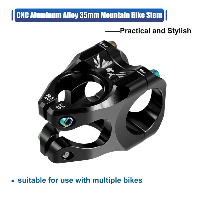 Potence VTT X AUTOHAUX – Alliage Alu 35mm, Multicolore, Compatible 31,8mm, Pour Vélo De Montagne Et Route