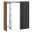 Dressing Tom Une Colonne Noyer Rideau Gris Dimensions 160cm X